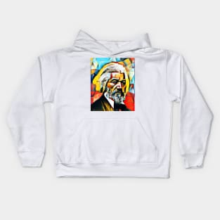 Frederick Douglass Abstract Portrait | Frederick Douglass Abstract Artwork 11 Kids Hoodie